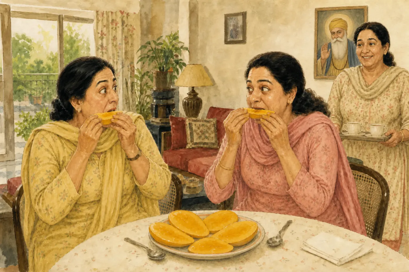 ਚੰਮਚ ਨਾਲ ਅੰਬ